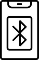 icono de línea de vector de bluetooth