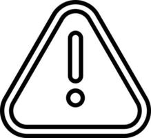 Danger Sign Vector Line Icon