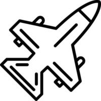 jet  Vector Line Icon