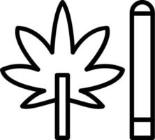 Weed Vector Line Icon