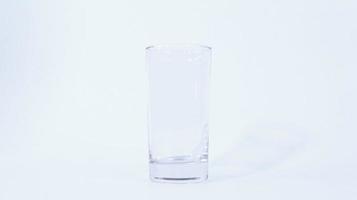 empty glass isolated with white background photo