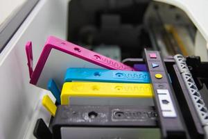 An ink cartridge or inkjet cartridge is a component of an inkjet printer that contains the ink four color photo