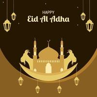 eid al adha tarjetas de felicitación vector