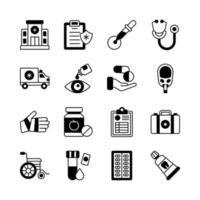 Medical Icons, Healthcare Vector, Hospital Collection Set. vector