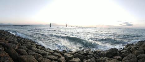 foto de paisaje de playa en sanur bali