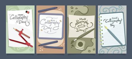 Cute Card Event Calligraphy Day vector
