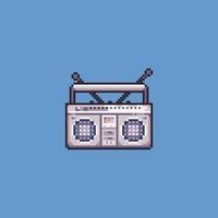 Editable vector radio pixel art illustration for game development, game asset, web asset, graphic design, and printed purpose