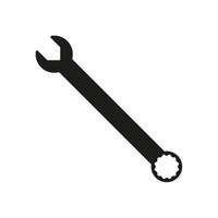 Ring spanner vector icon isolated on white background