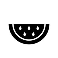 Watermelon black icon isolated on white background vector