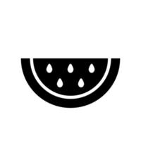 Watermelon black icon isolated on white background vector