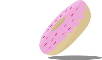 donut de fresa con meses vector