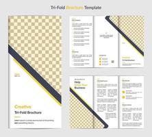 Business trifold brochure creative corporate modern template vector