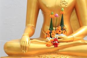 garland in gold buddha hand photo