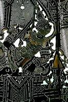 The puppet was made of cowhide depicting one of characters from Ramayana photo