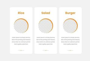 Restaurants business mobile app ui kit design template vector