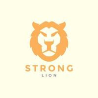 head strong lion modern minimalist logo design vector graphic symbol icon illustration creative idea