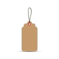 Cardboard price tag on white background vector