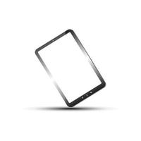 Tablet pc computer with blank screen vector