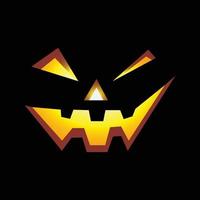 Spooky Halloween background with jack o lantern vector