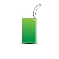 Green tag on white vector