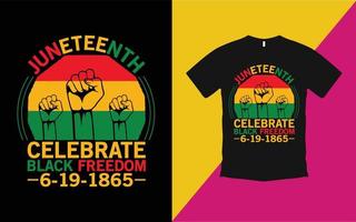 Creative Juneteenth T-Shirt Template vector