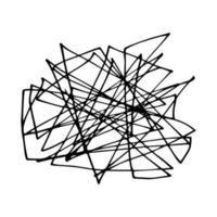 Hand drawn doodle abstract tangled scribble. Vector random chaotic lines.