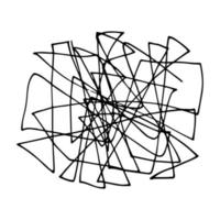 Hand drawn doodle abstract tangled scribble. Vector random chaotic lines.