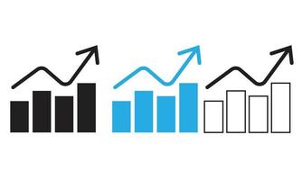 growth chart report statistic diagram vector icon