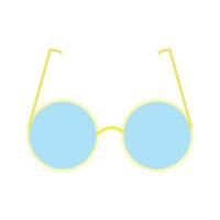 yellow sun glasses vector icon on white background