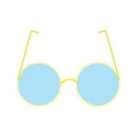 yellow sun glasses vector icon on white background