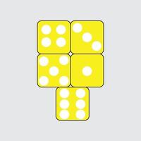 dice icon vector illustration cube