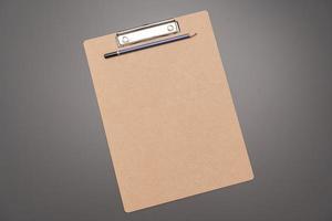 clip board no paper. Close-up image of wooden clipboard photo