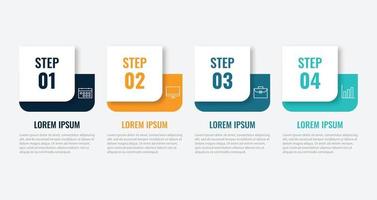 Timeline infographic design element and number options. Business concept with 4 steps. Can be used for workflow layout, diagram, annual report, web design. Vector business template for presentation.