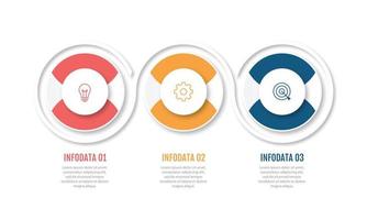 plantilla de diseño de infografías creativas de negocios de presentación con 3 opciones vector