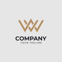 Initial letter WV logo design template vector