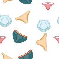 Women underwear pattern, cartoon style vector