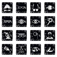 Ophthalmologist tools icons set vector