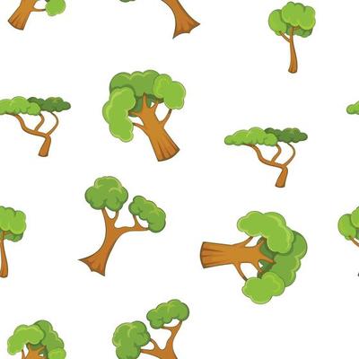 Trees pattern, cartoon style