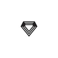 triangle shape jewelry logo vector