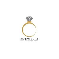 ring shaped jewelry logo vector template,