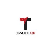 Creative modern illustration letter T alphabet trade business logo design template vector