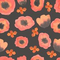 vector seamless pattern poppies background