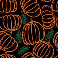 otoño calabaza estacional vector de patrones sin fisuras