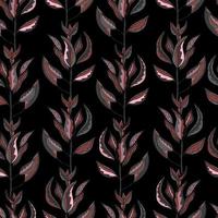 branches with colorful leaves vector seamless pattern