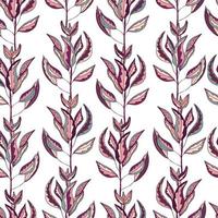 branches with colorful leaves vector seamless pattern