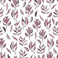 branches with colorful leaves vector seamless pattern