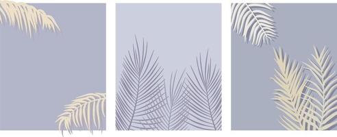 summer exotic backgrounds with palm branches vector