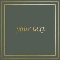 vector golden frame on a colored background for your text