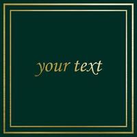 vector golden frame on a colored background for your text