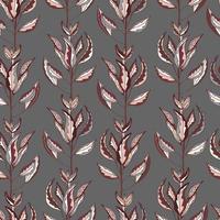 branches with colorful leaves vector seamless pattern